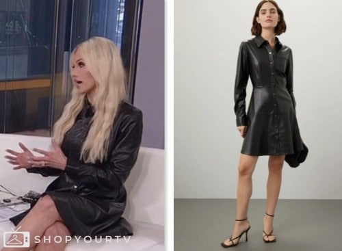 Outnumbered February 2024 Tomi Lahren s Black Leather Shirt Dress