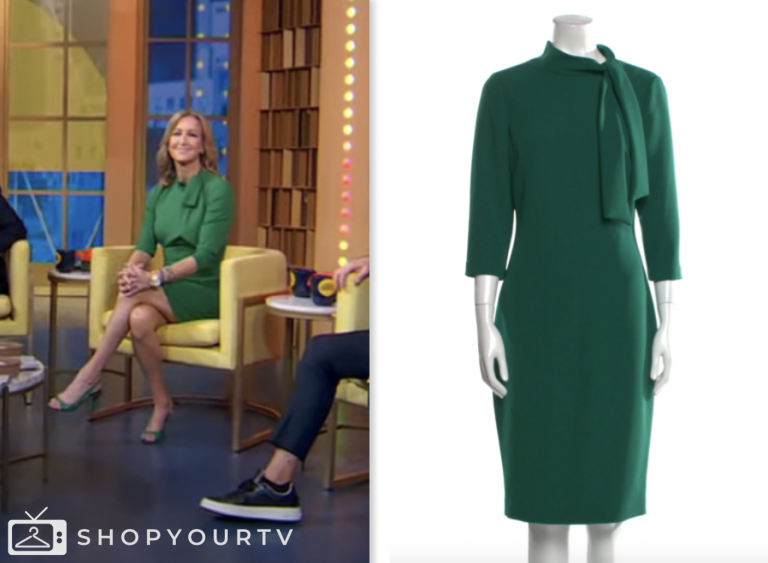 Good Morning America: February 2024 Lara Spencer's Green Tie Neck ...