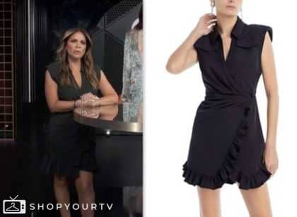 E! News: February 2024 Carolina Bermudez's Black Wrap Mini Dress | Shop ...