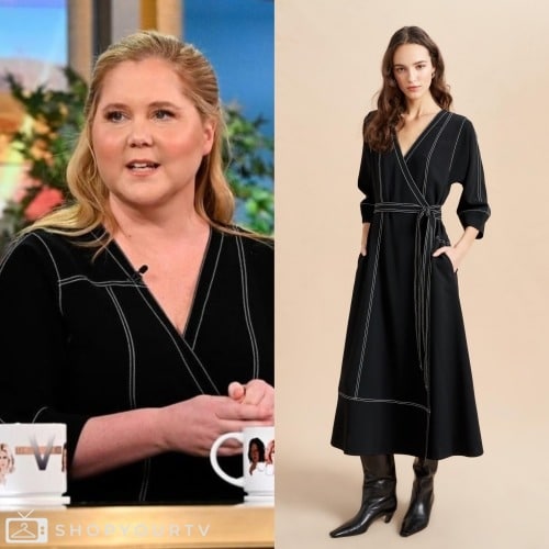 The View February 2024 Amy Schumer’s Black wrap dress Shop Your TV