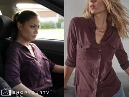 NCIS Hawaii: Season 3 Episode 1 Jane's Burgundy Shirt