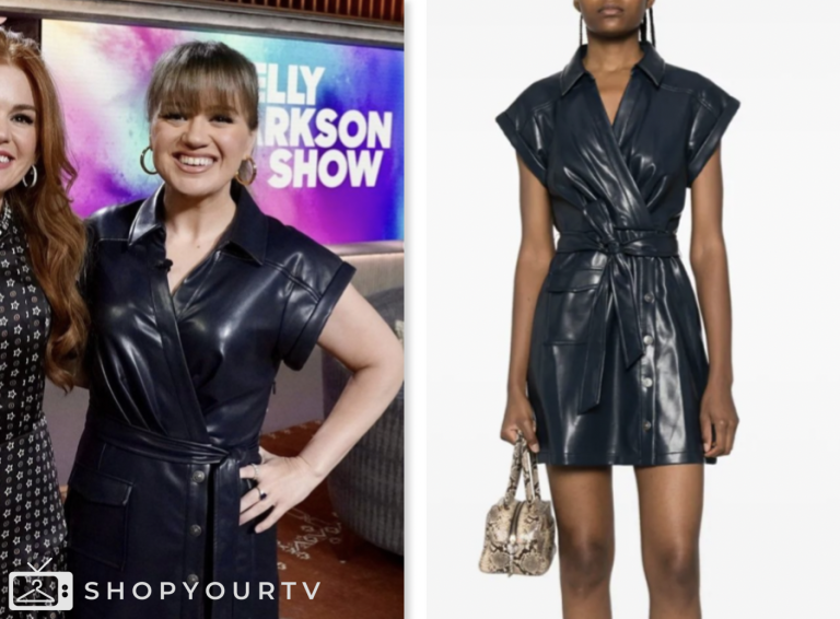 The Kelly Clarkson Show: March 2024 Kelly Clarkson's Navy Blue Leather ...