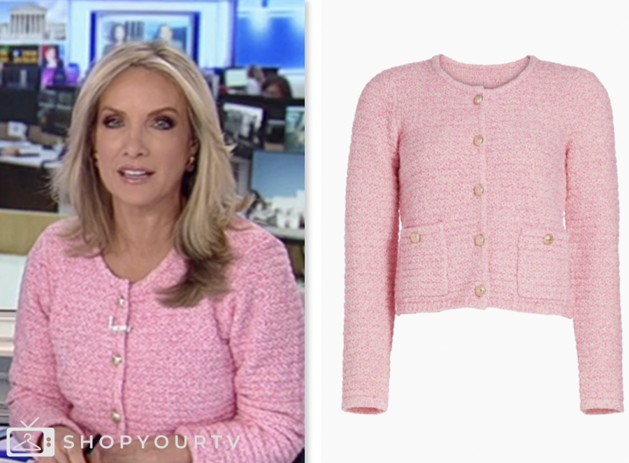 America S Newsroom March 2024 Dana Perino S Pink Tweed Cardigan   Screen Shot 2024 03 04 At 9.20.32 AM 