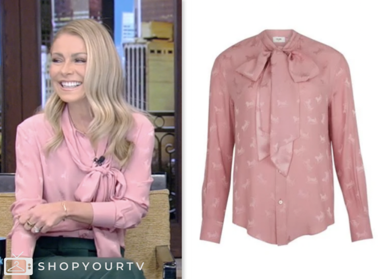 Live with Kelly and Mark: March 2024 Kelly Ripa's Pink Floral Jacquard ...