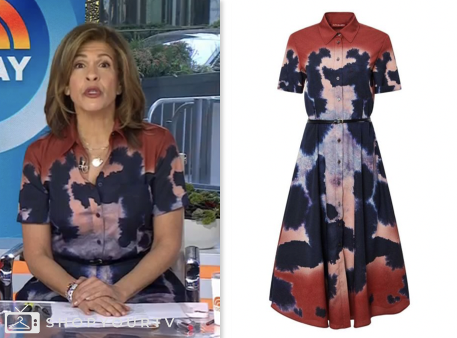 The Today Show: March 2024 Hoda Kotb's Tie Dye Shirt Dress | Shop Your TV