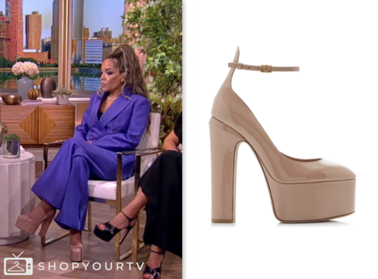 The View: May 2023 Sunny Hostin's Green Satin Utility Shirt Dress ...