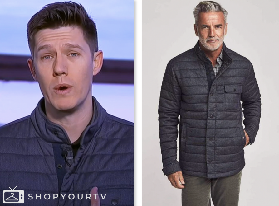 Good Morning America March 2024 Trevor Ault's Grey Quilted Jacket