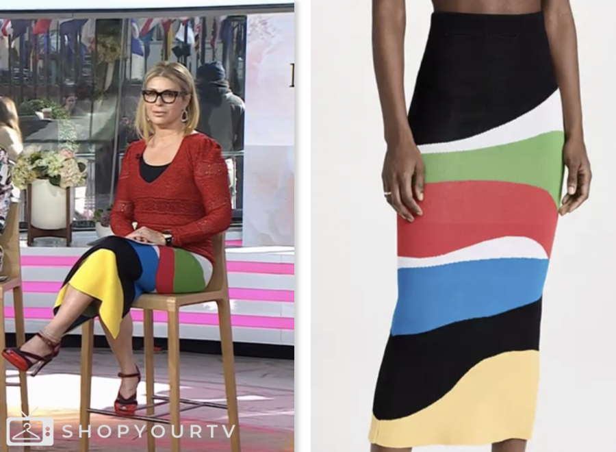 The Today Show: March 2024 Jill Martin's Colorblock Knit Midi