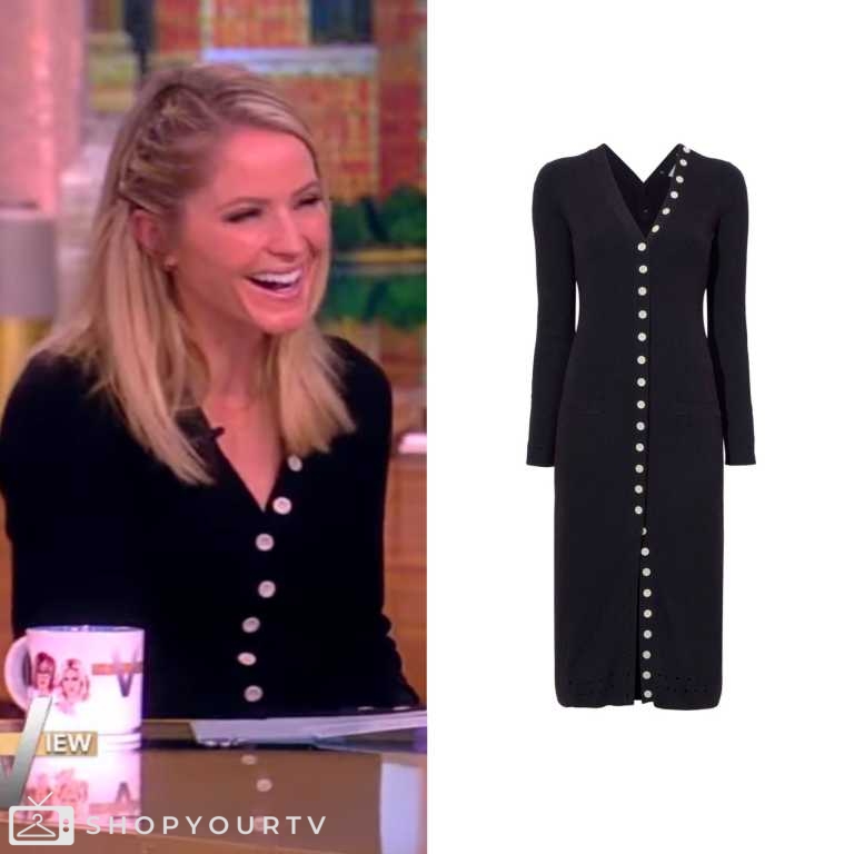 The View: September 2023 Alyssa Farah Griffin's Black Tweed Chain Trim ...