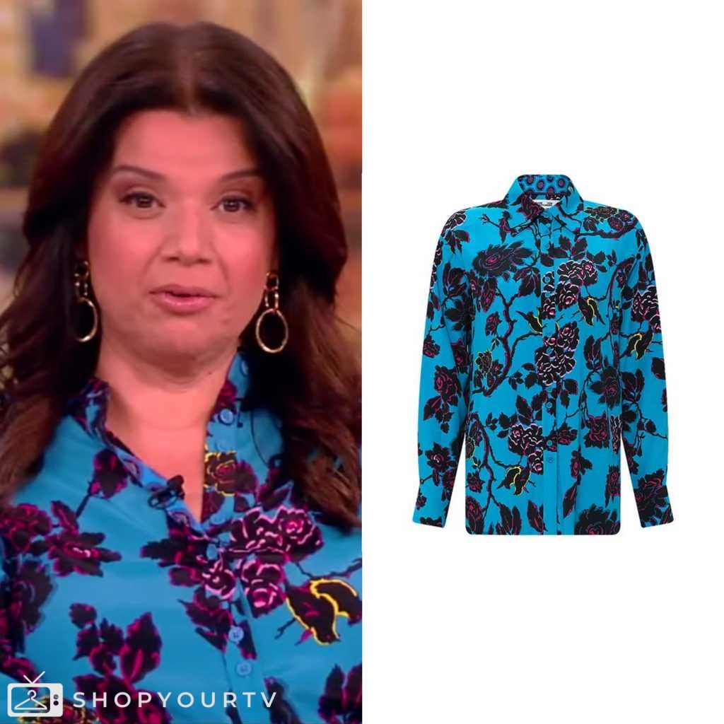 The View February 2024 Ana Navarro’s Printed button down shirt Shop