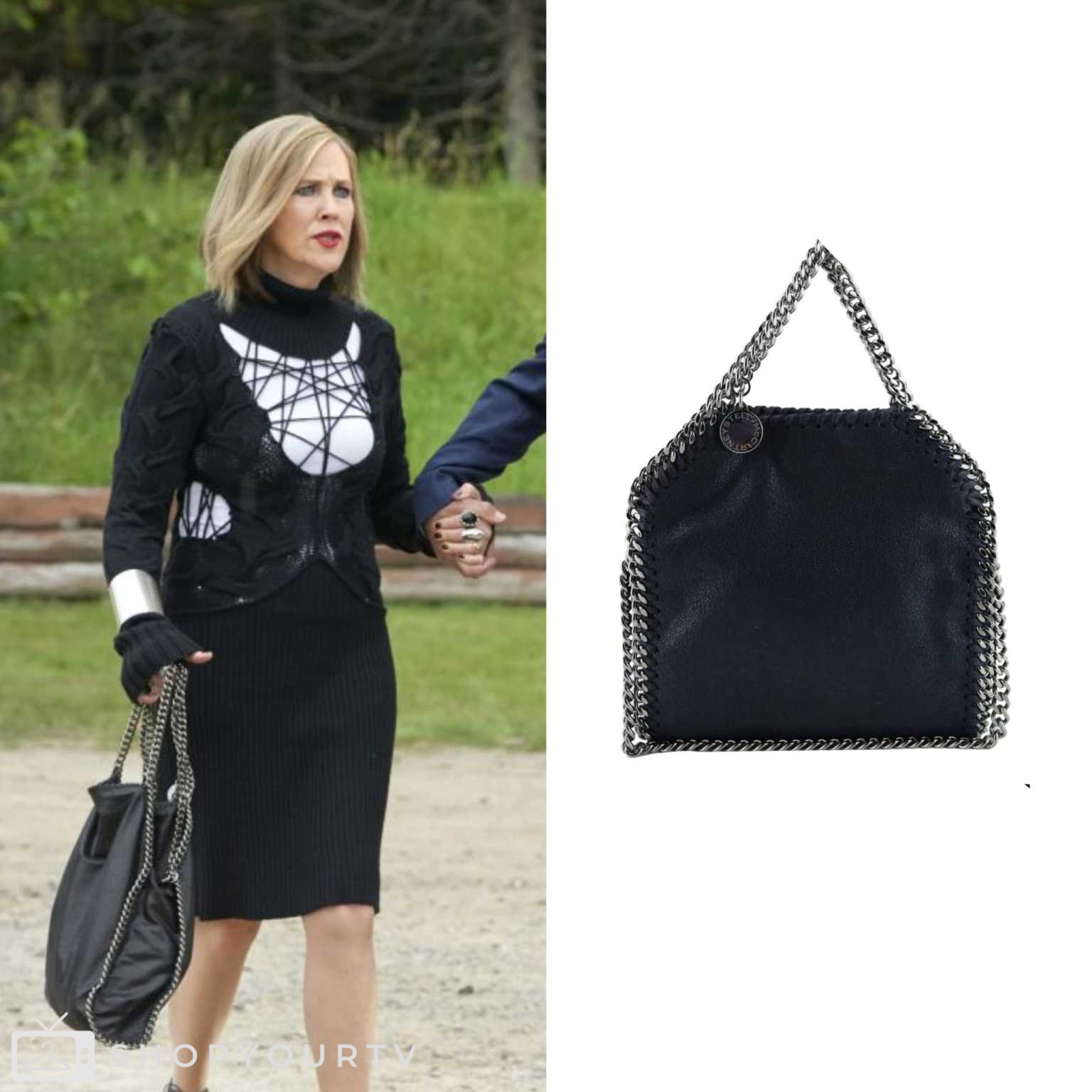 Schitts Creek: Season 1 Episode 1 Moira’s Black Chain Bag | Shop Your TV