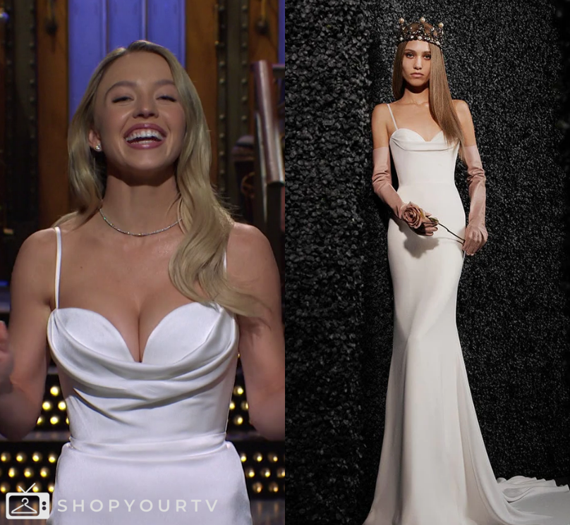 SNL: Season 49 Episode 13 Sydney Sweeney's White Dress